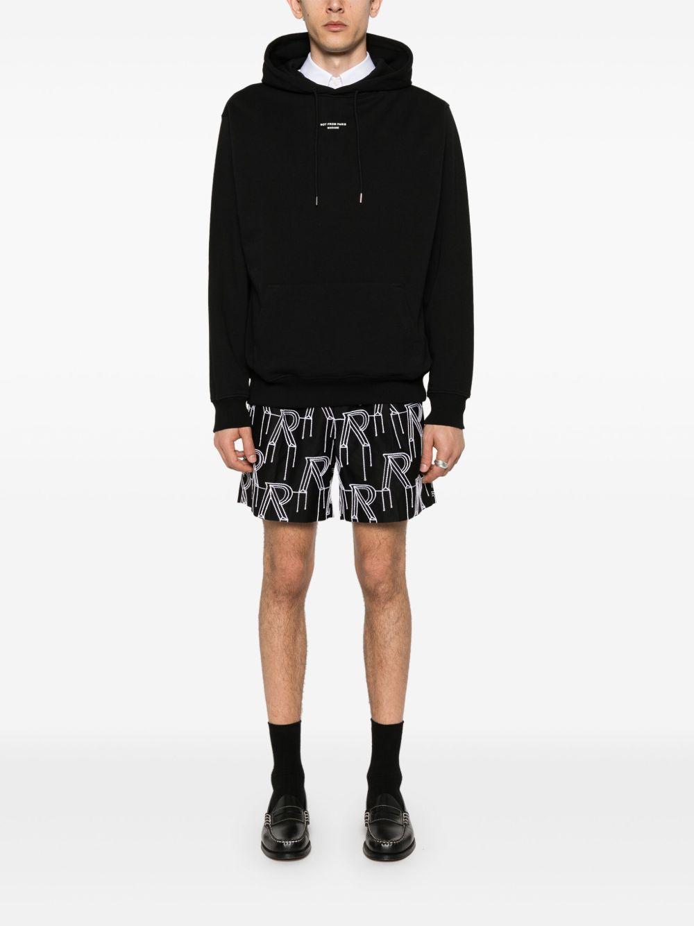 Le Hoodie Slogan Classique PERMHO161CO127 BLACK DROLE DE MONSIEUR