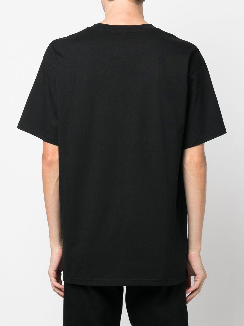 S/S Script Embroidery T-Shirt I030435 0D2XX BLACK GOLD CARHARTT WIP
