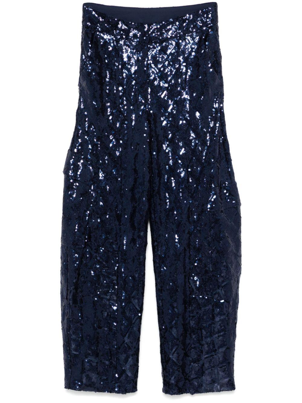 Pantalone cargo con paillettes 1133342318 2318 SKY CAPTAIN ROTATE
