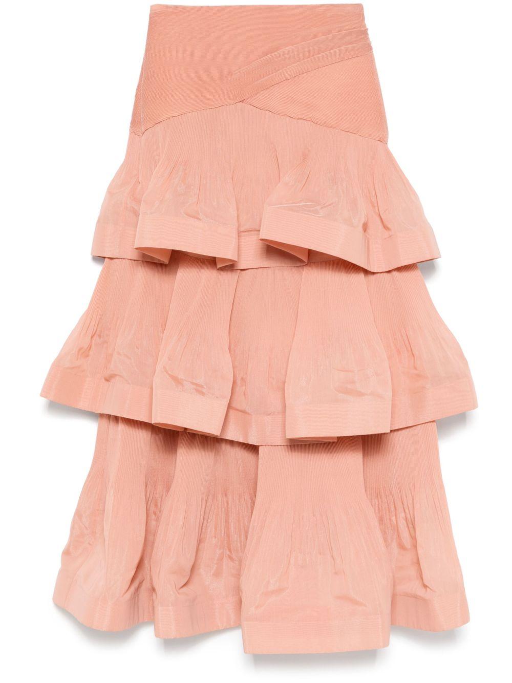 Gonna lunga plissettata 3914SS25R PEACH ZIMMERMANN