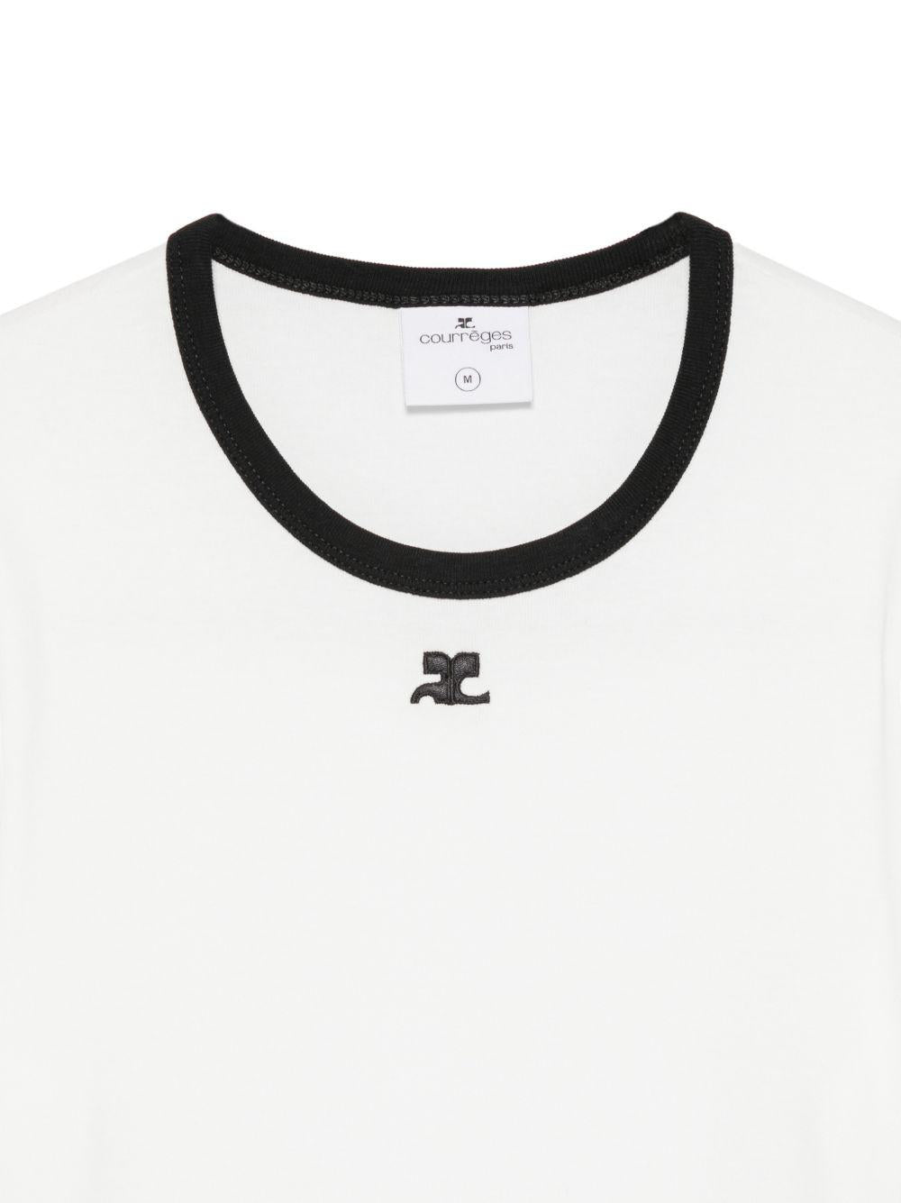 Signature Contrast T-shirt VESJTS017JS0070 0098 HERITAGE WHITE COURREGES