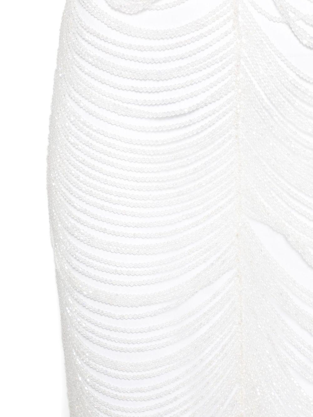 Long Dress with Crystal Embellishments 05FW2DR521 02 WHITE GIUSEPPE DI MORABITO