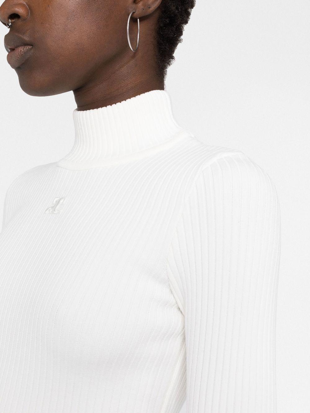 Reedition Knit Top Long Sleeves PERMPU022FI0001 0001 HERITAGE WHITE COURREGES