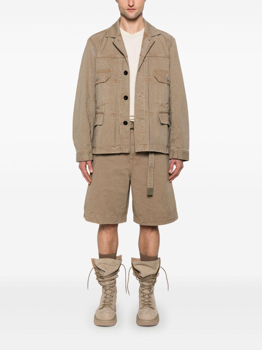 Shorts con cintura in denim 2503648M 651 BEIGE SACAI