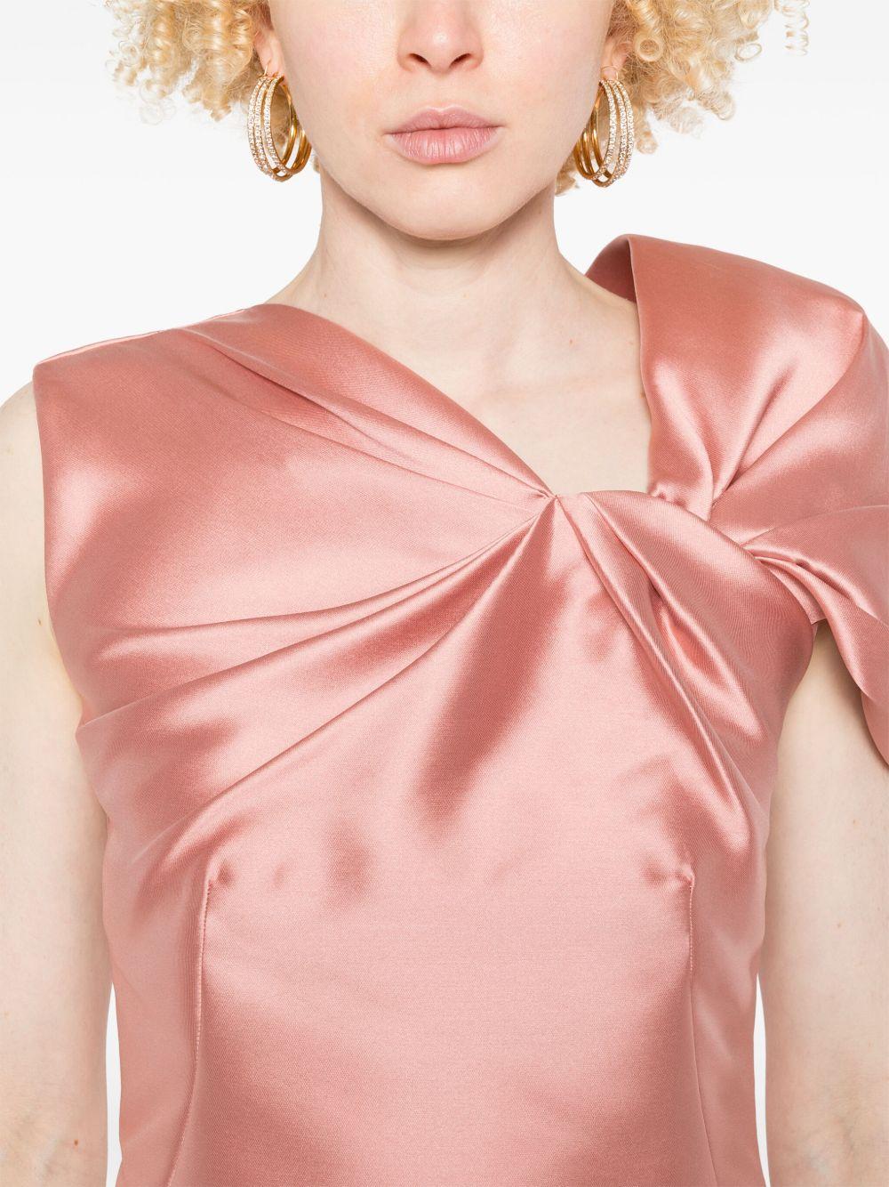 Abito lungo in mikado Cocktail J04091625 0169 ROSA ALBERTA FERRETTI