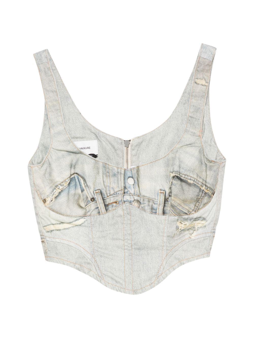 V-Neck Sleeveless Elsie Top HEW06101GF182PR002 PR002 VINTAGE DIRTY HAIKURE