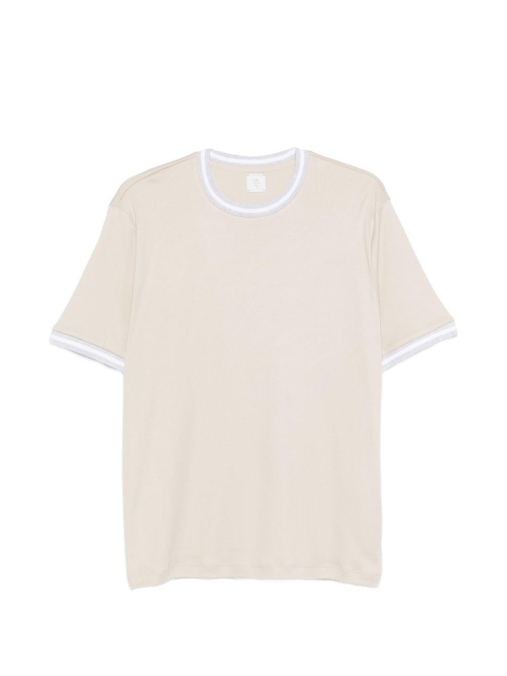 T-shirt girocollo in jersey di cotone M75TSHM13TES0M291 021301 SABBIA GRIGIO ELEVENTY