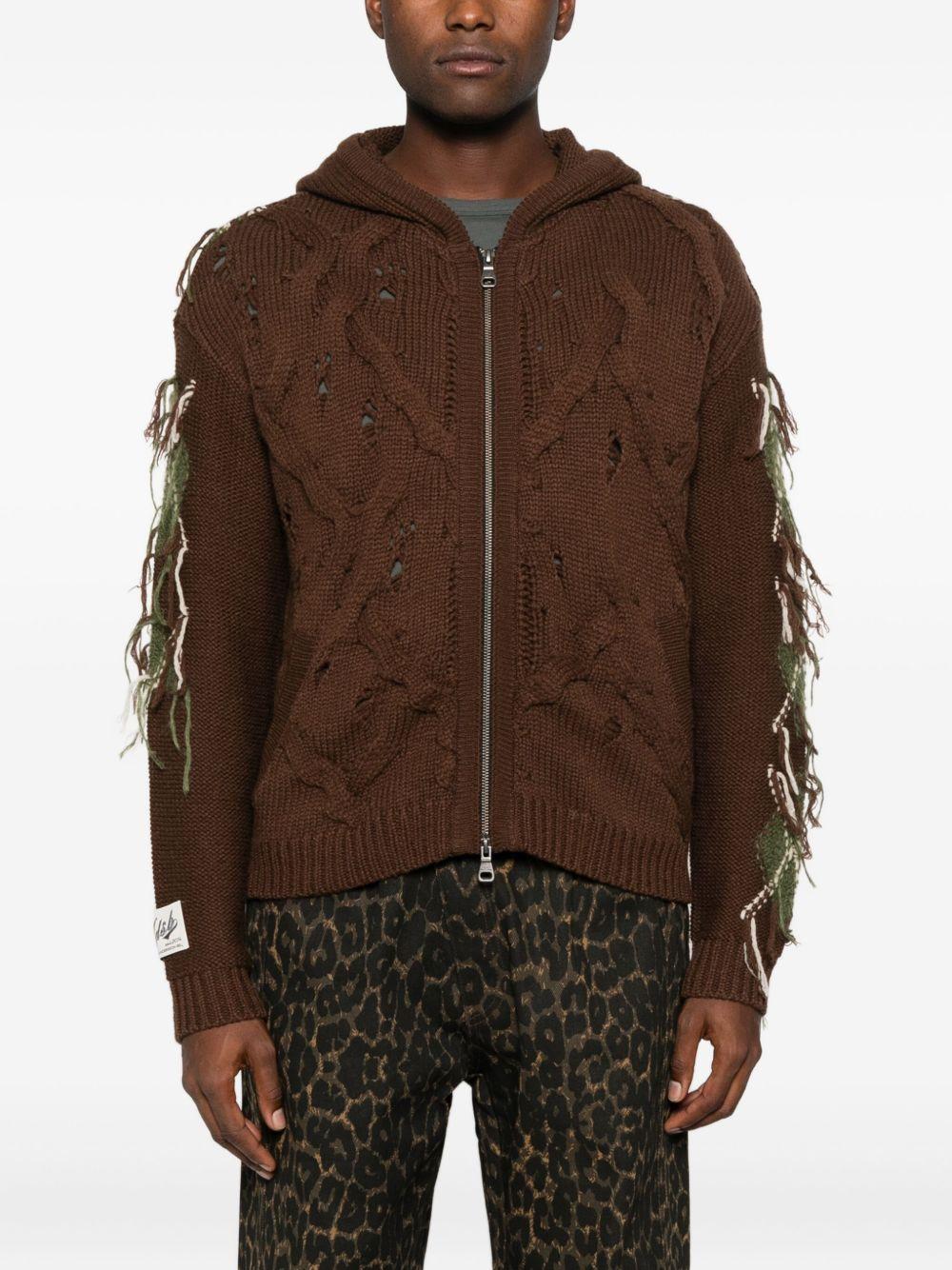 Unisex Argyle Fisherman Hood Zip-Up ATB1347U BROWN ANDERSSON BELL