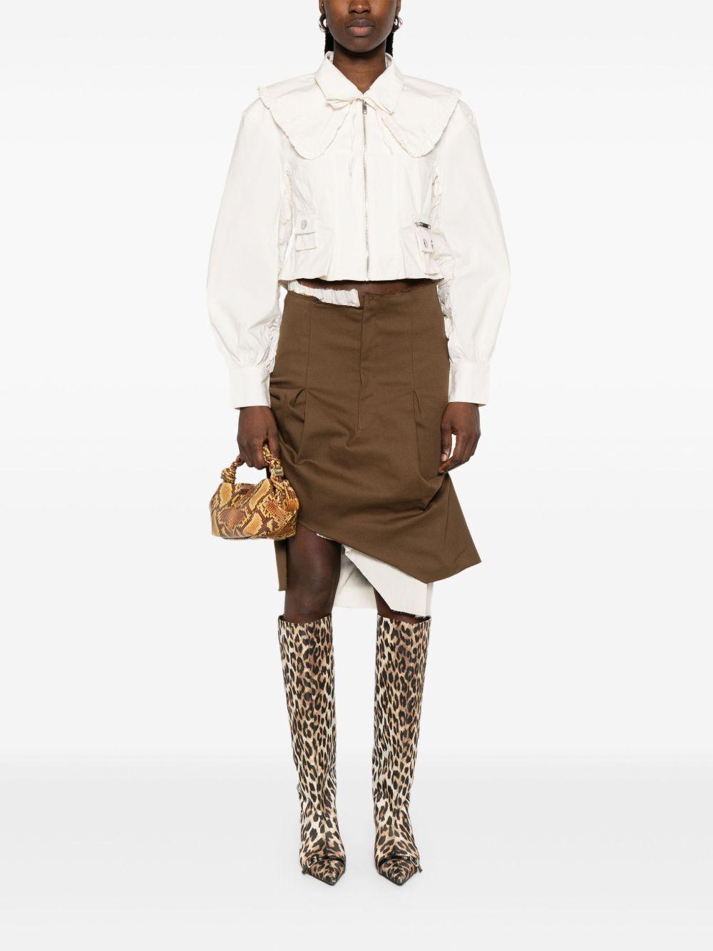 Giacca in popeline W0365 135 EGRET GANNI