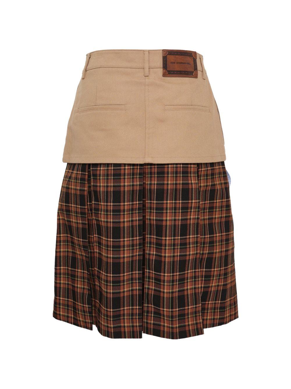 Double Layered Pleats Skirt APA885W BROWN ANDERSSON BELL