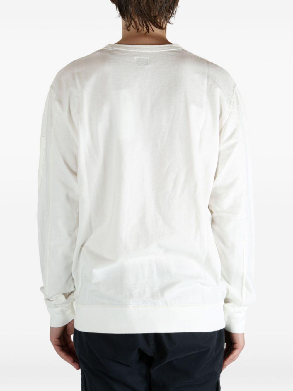 Light Fleece Crewneck Lens Sweatshirt RCCMSS711A002246G 103 GAUZE WHITE CP COMPANY