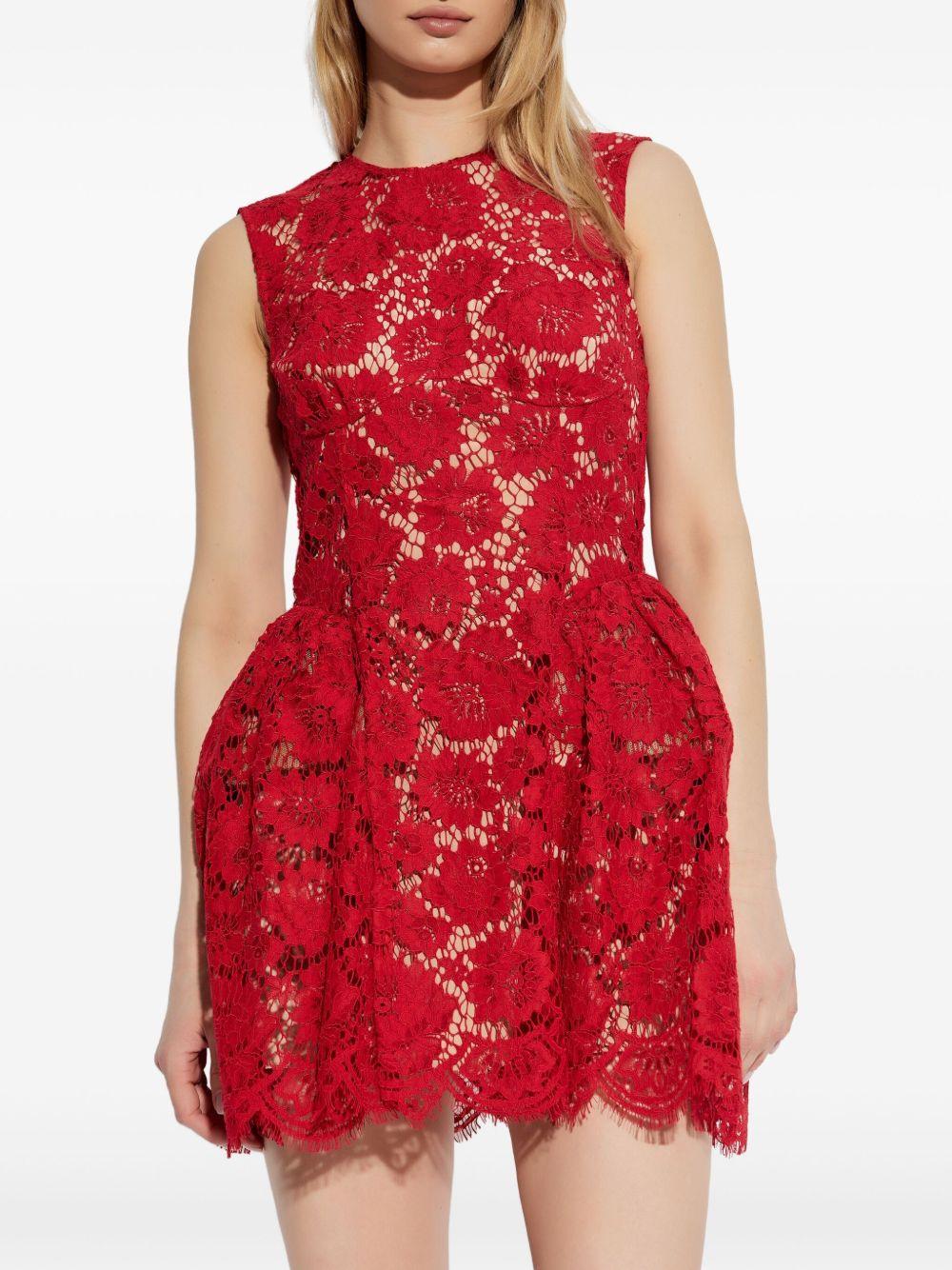 Lace mini dress SS25046SR RED SELF-PORTRAIT