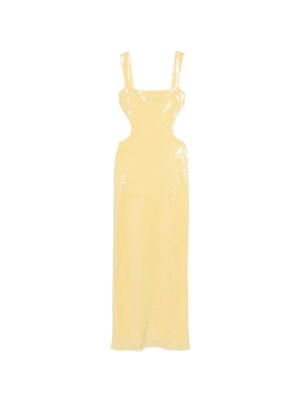 Sequin-embellishment maxi dress A0064ROS62P GIALLO TWENTY FOURHAITCH