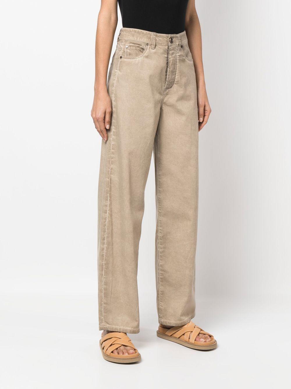 Jeans a vita alta UP3036UW200 TAN UMA WANG