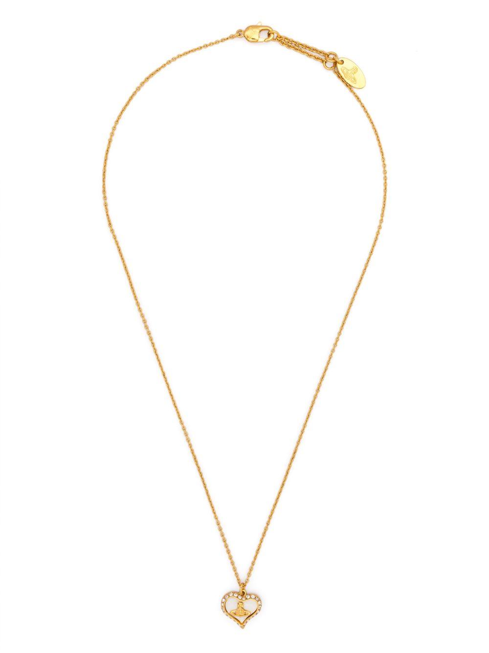 Petra Pendant Necklace 6302010302R782 GOLD WHITE VIVIENNE WESTWOOD