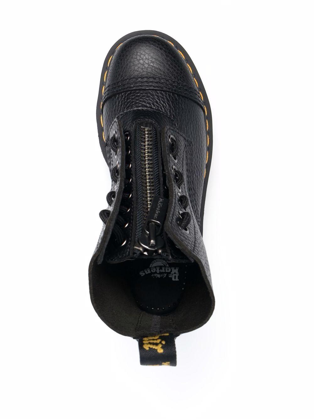 Stivali platform in nappa lavorata Sinclair 22564001 MILLED BLACK DR. MARTENS