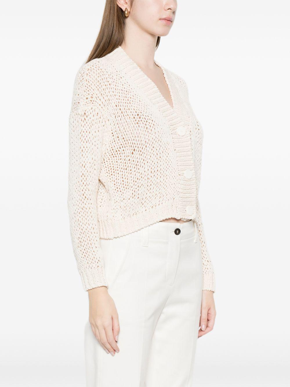 Cardigan boxy 261FXA41010 02 ECRU ROBERTO COLLINA