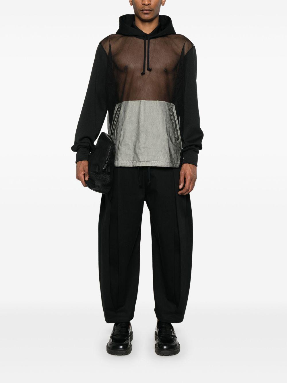 Mesh Hoodie POT030 1 BLACK BLACK COMME DES GARCONS HOMME PLUS