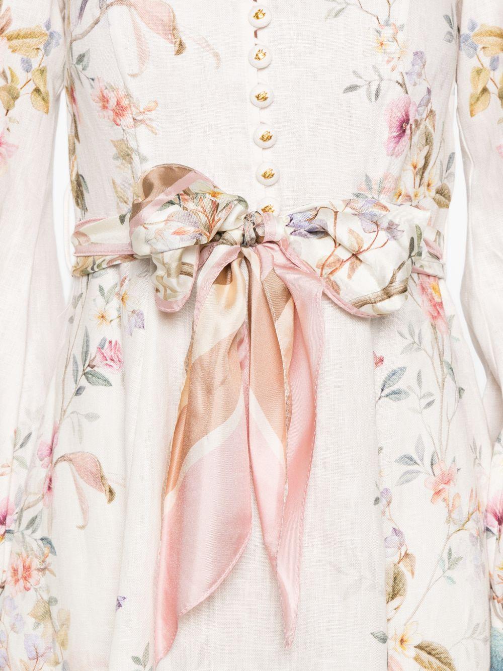 Abito midi a bottoni Rebellion 9143DC261 CREAM AVIARY ZIMMERMANN