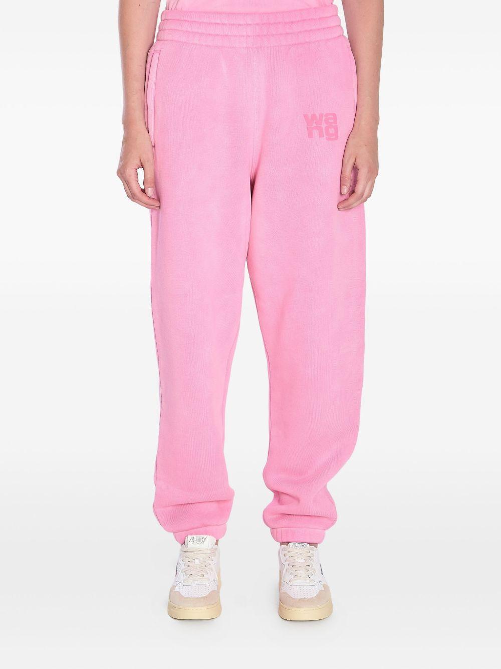 Pantaloni sportivi rosa con logo in rilievo<BR/> 4CC3244403 936C WASHED LOTUS ALEXANDER WANG