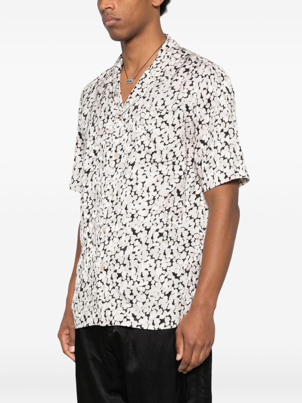 Animalier Floral Viscose Jacquard Shirt CARLTONE3030 5 ECRU DRIES VAN NOTEN