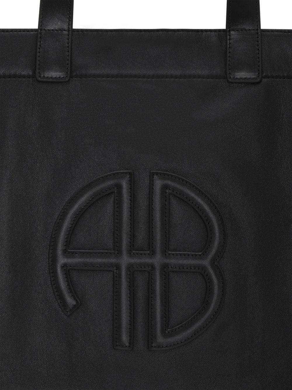 The Large Rio Tote - Black Recycled Leather<BR/><BR/> A132148005 BLACK ANINE BING