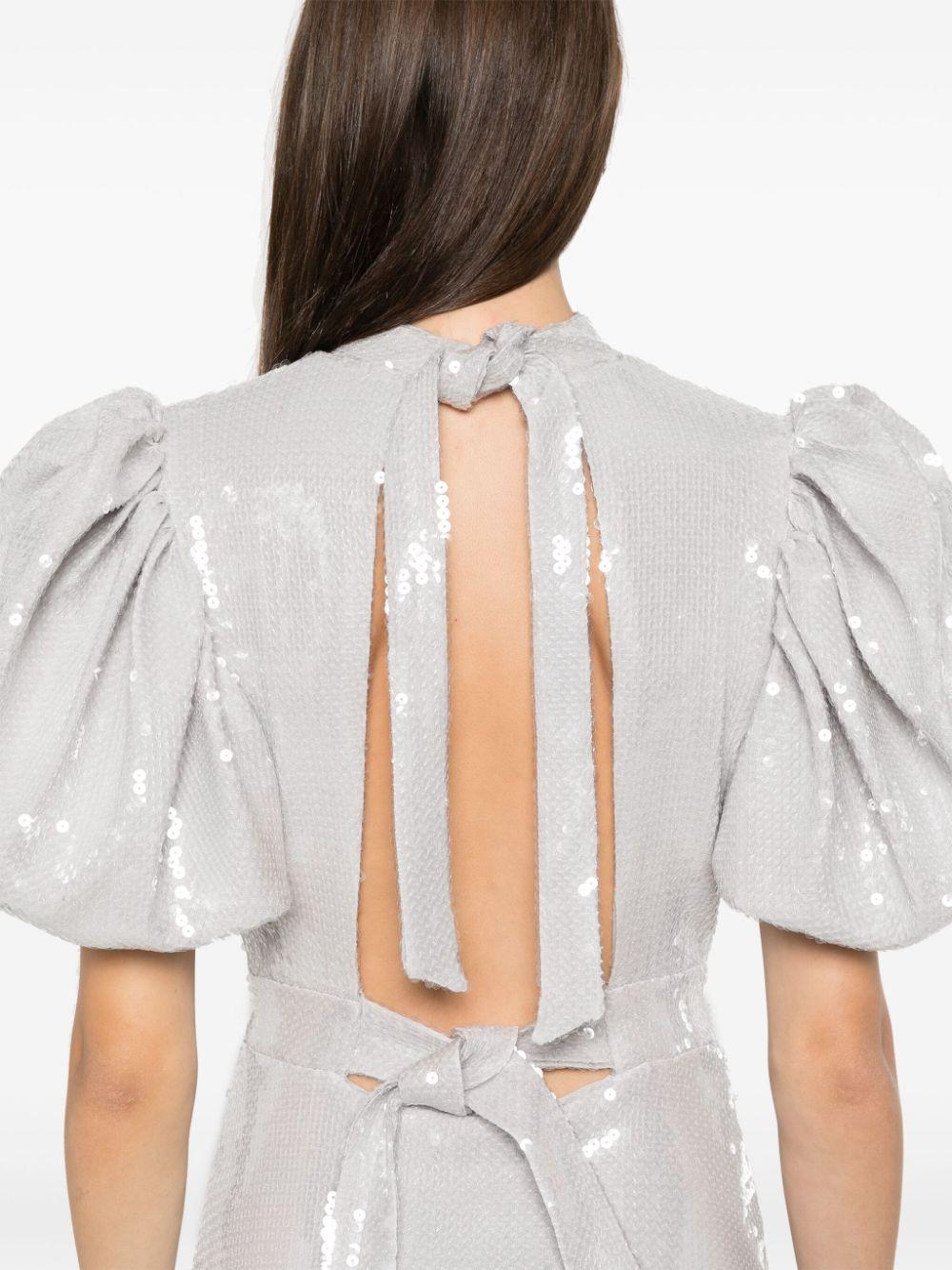 Abito midi con maniche a palloncino e paillettes 113871039 039 ALLOY ROTATE