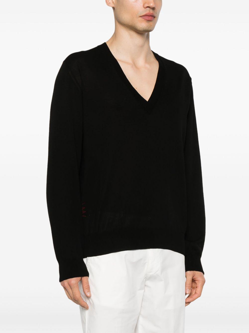 V-neck top B9D0008 99 NERO AMARANTO