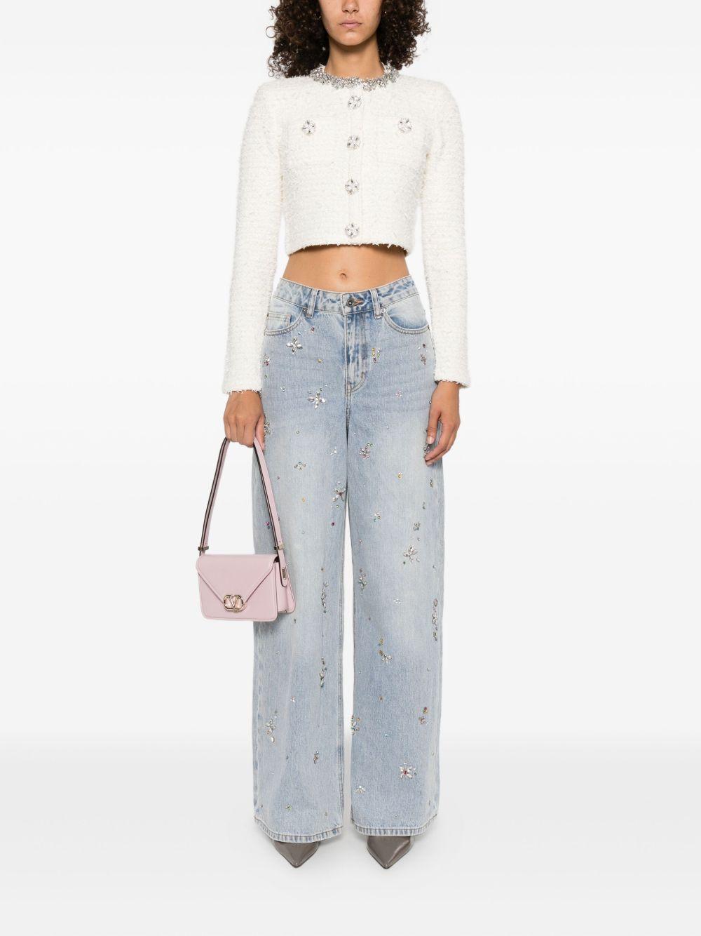 Cardigan in Maglia AW25028JC CREAM SELF-PORTRAIT