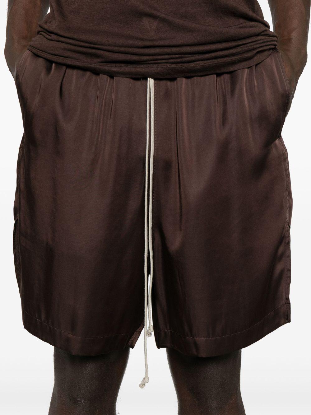 Drawstring boxer shorts RU01E5397SCH 14 MAHOGANY RICK OWENS