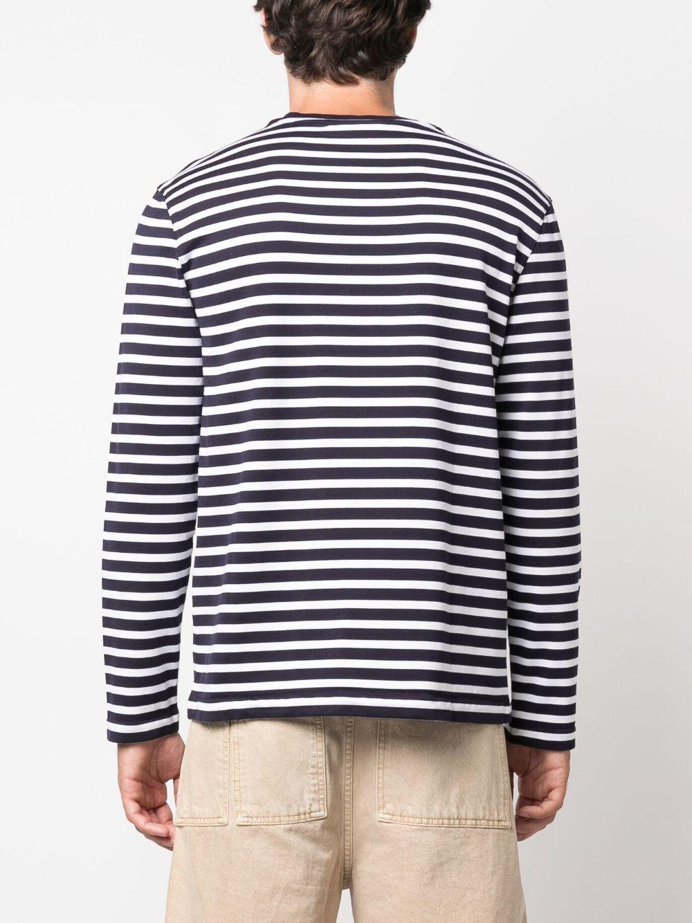LM00105KJ0044 S480 NAVY STRIPES MAISON KITSUNE