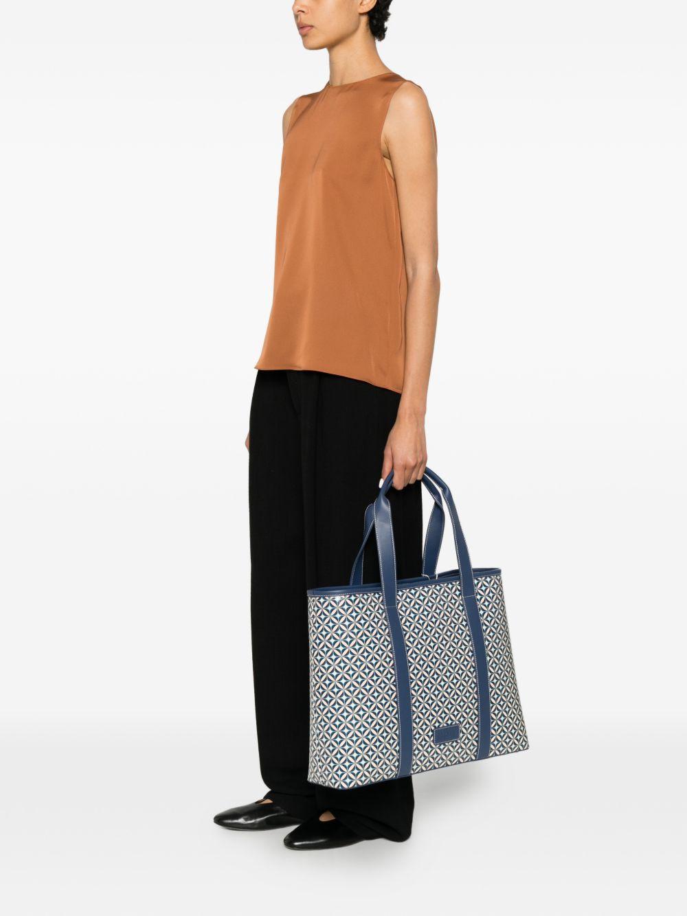 Borsa In Canvas Stampato BCHFARNETO 001 BLUE MAX MARA