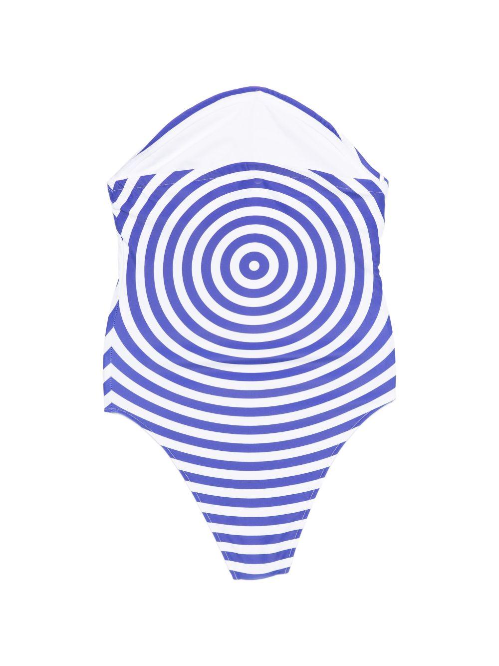 JEAN PAUL GAULTIER - Costume intero a spirale 2602WSW110J046P 0159 WHITE NAVY JEAN PAUL GAULTIER
