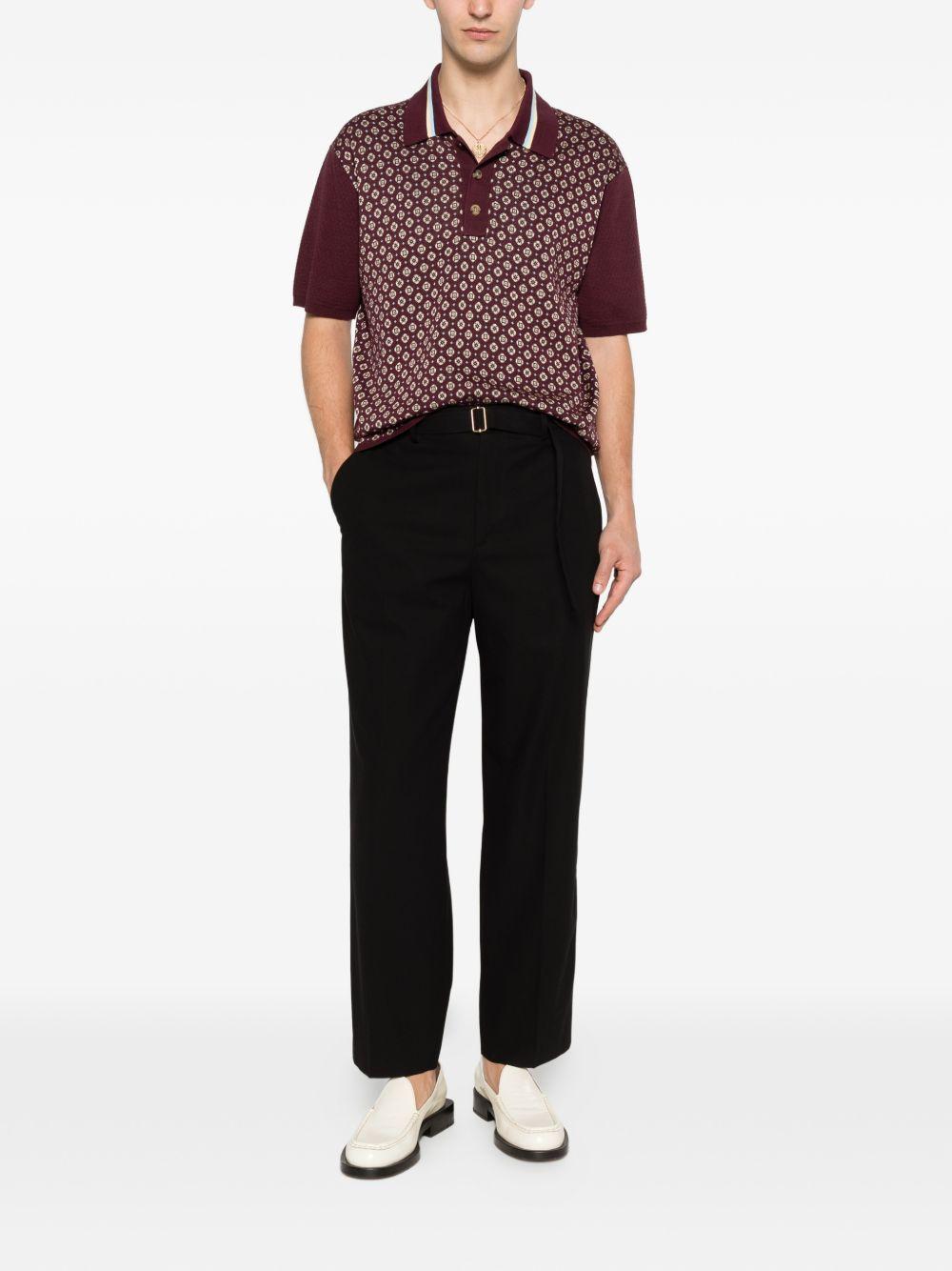 Polo Maille Jacquard Cravate KPO205CO261 DARK RED DROLE DE MONSIEUR