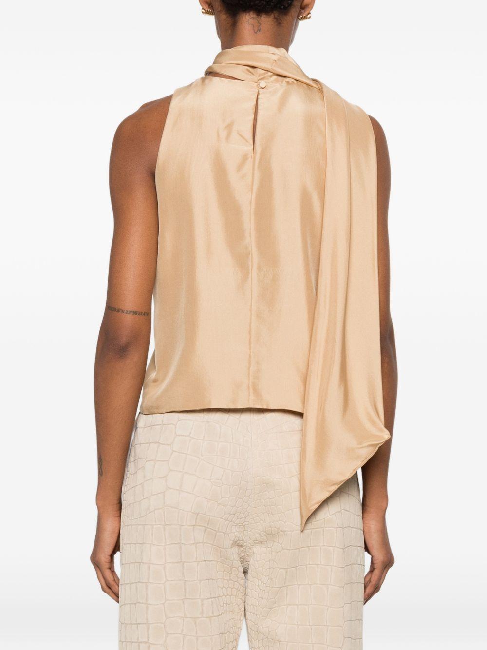 Top in seta A08070116 0081 BEIGE ALBERTA FERRETTI