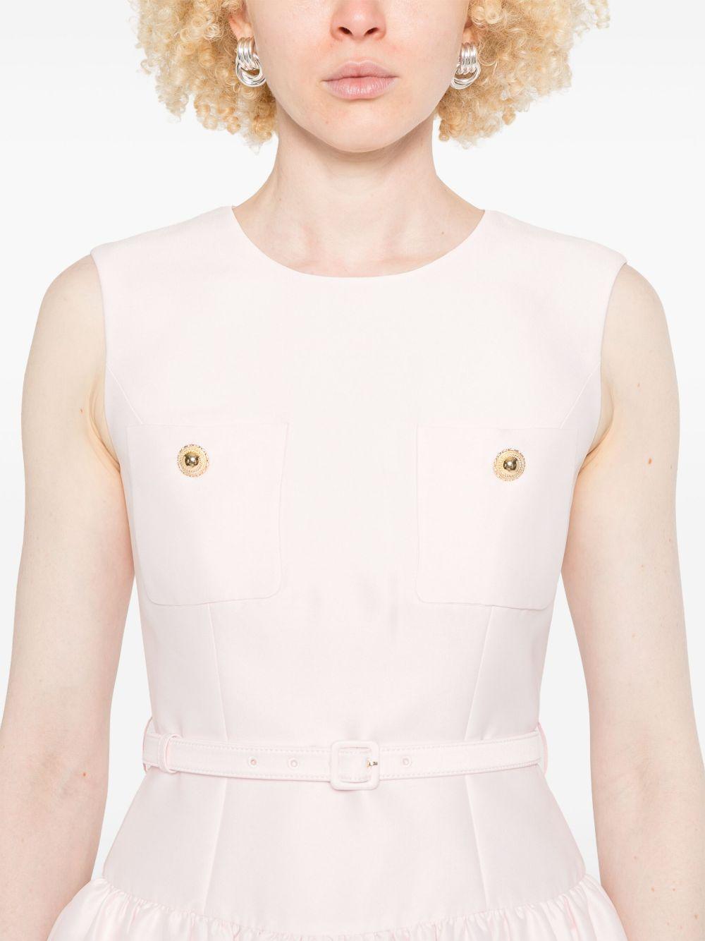 Pink Taffeta Midi Dress<BR/> PF25017MP PINK SELF-PORTRAIT