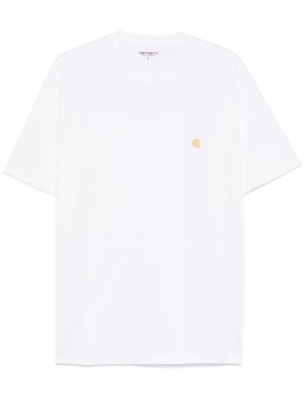 S/S Chase T-Shirt Cotton Combed Single Jersey I026391 00RXX WHITE GOLD CARHARTT WIP