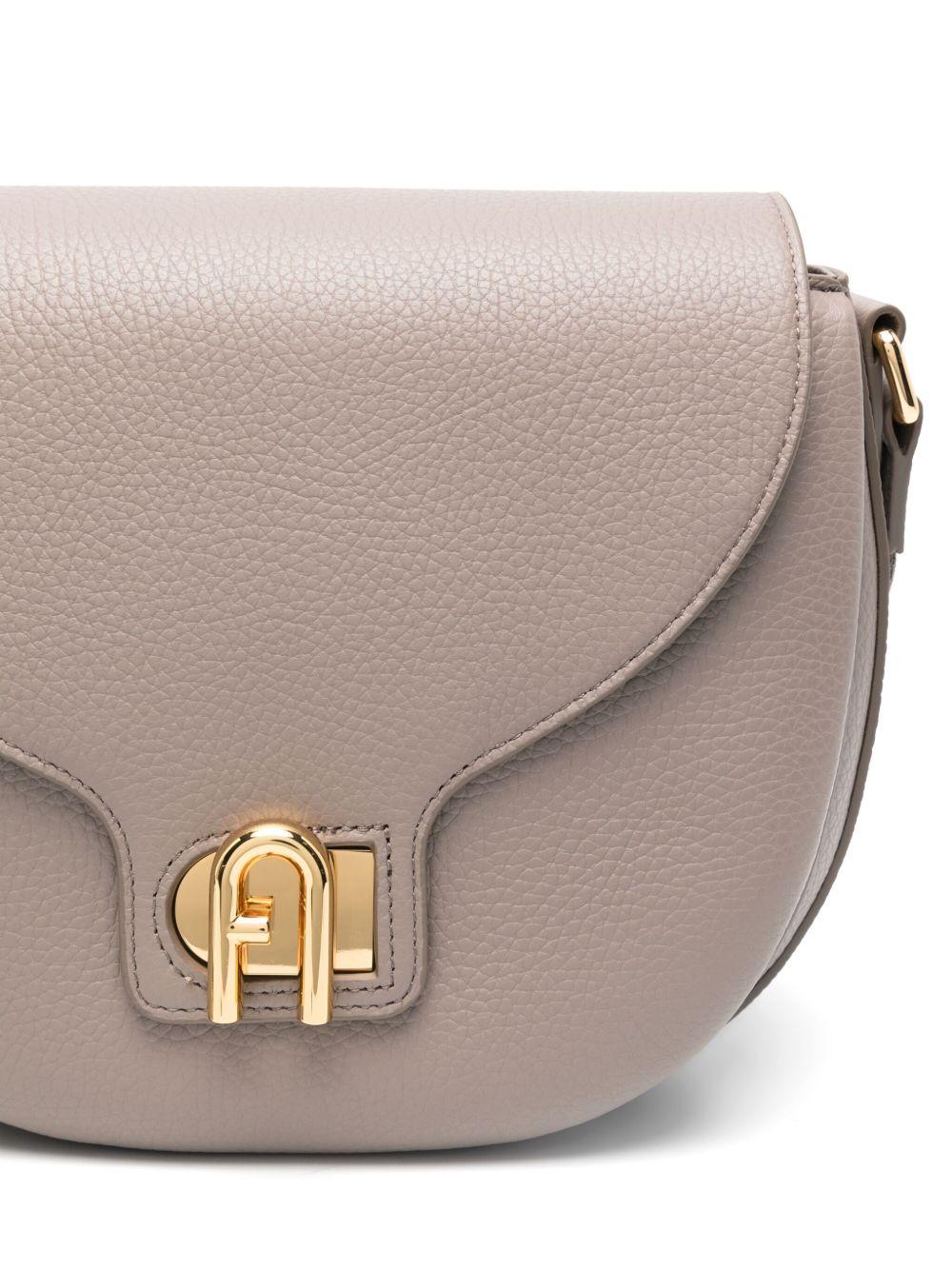 Borsa a spalla con placca logo WB01605 - BX0356 3763S STUCCO GRAY FURLA