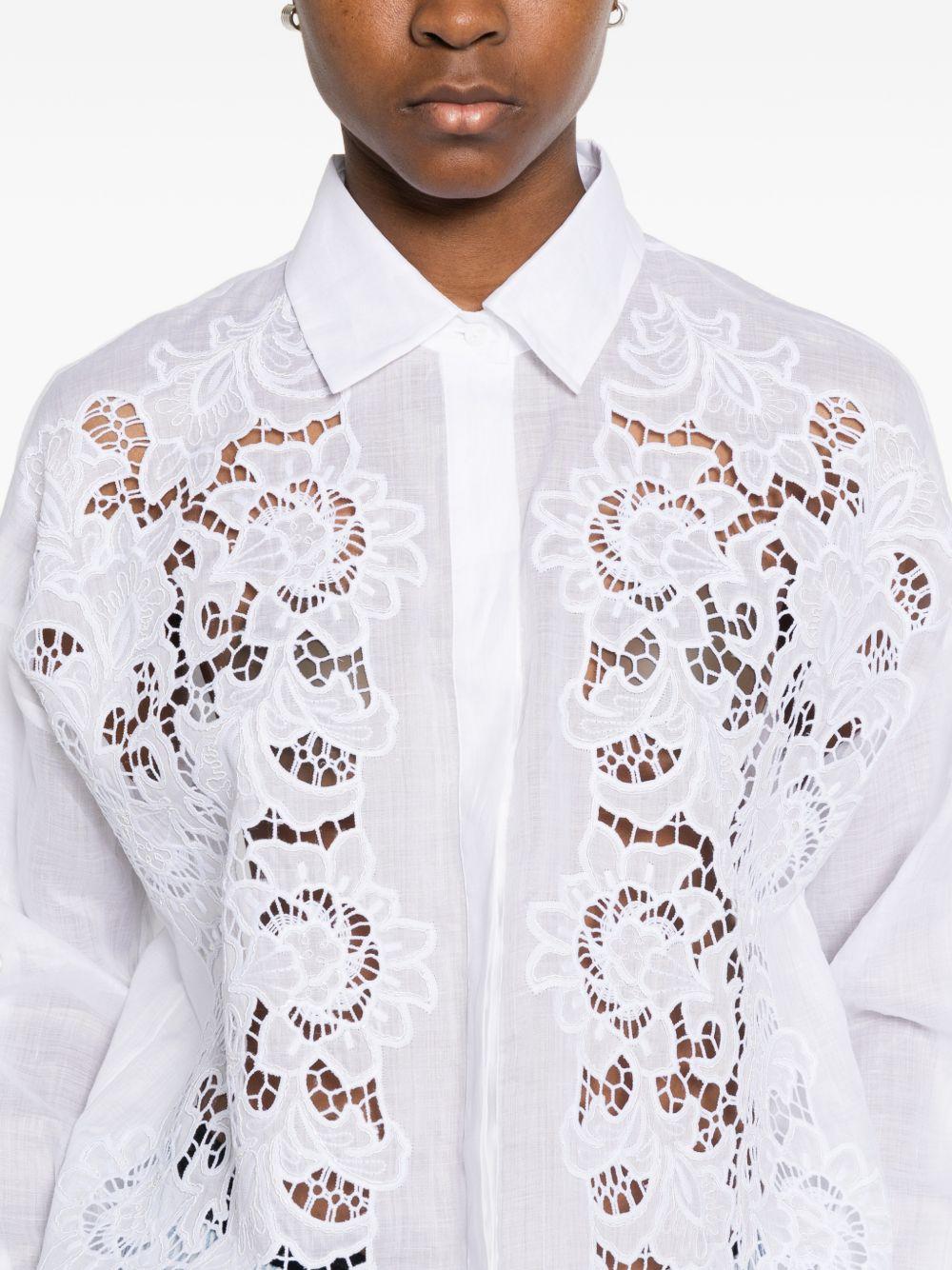 Camicia In Tela Ramie Lavato MSTCALI 031 BIANCO MAX MARA STUDIO
