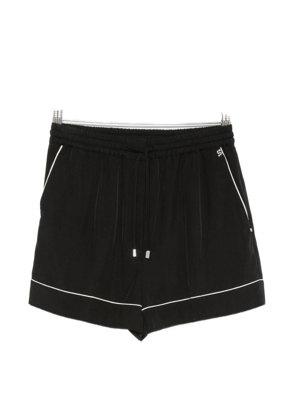 Shorts In Raso Di Viscosa SPXCRESPO 003 NERO SPORTMAX