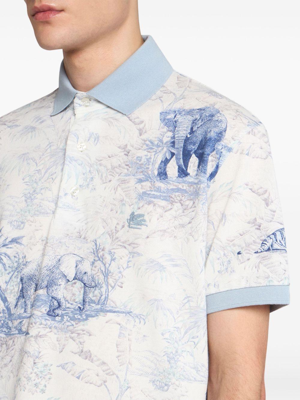 Polo con stampa safari MRMD0004AK590 X0883 ETRO