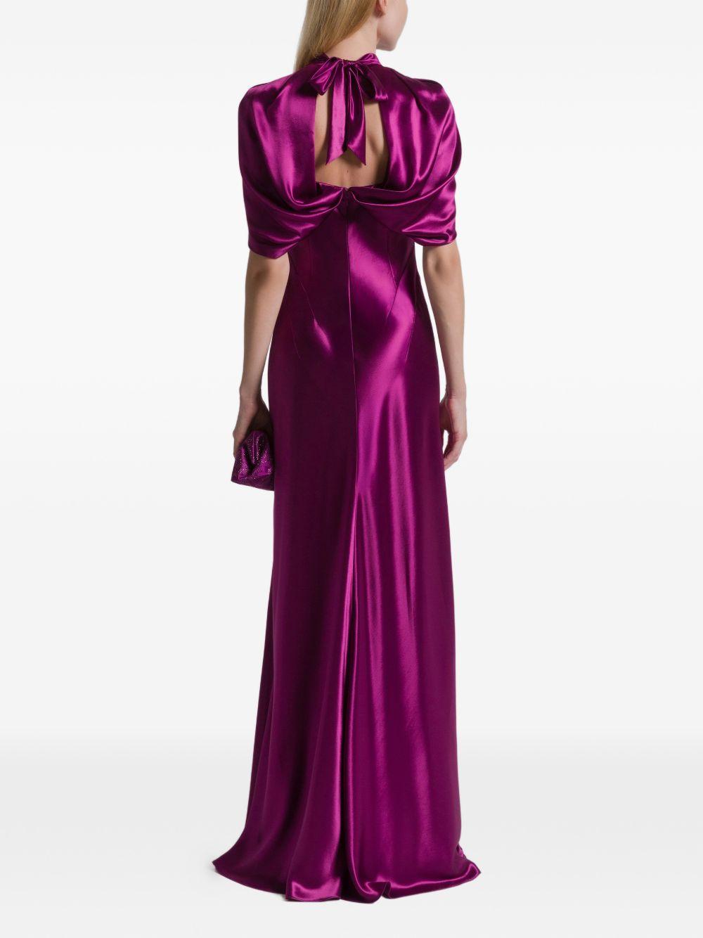 Abito da sera in raso A04301627 0233 ALBERTA FERRETTI