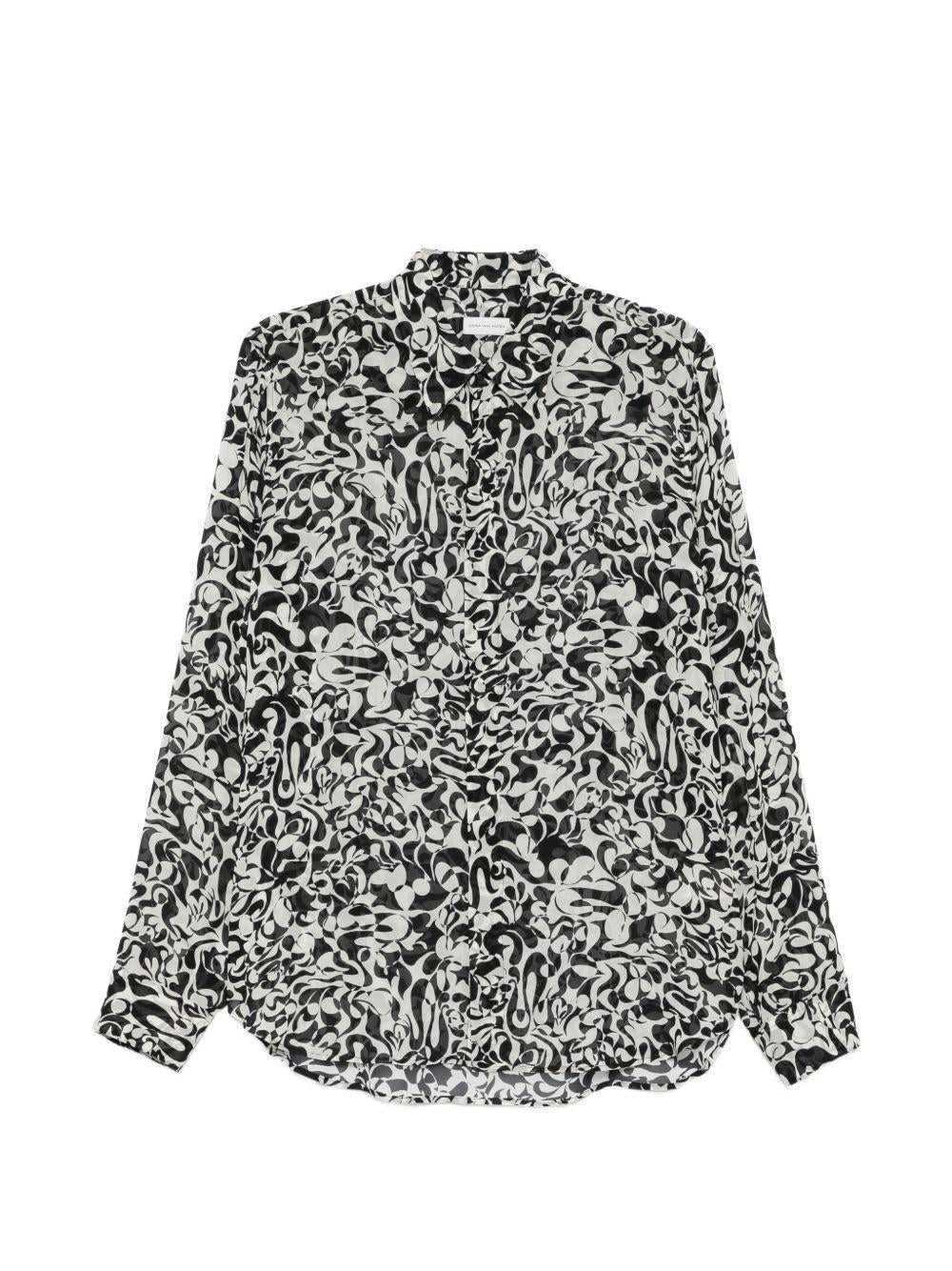 Floral Shirt CARVIES3006 900 BLACK DRIES VAN NOTEN