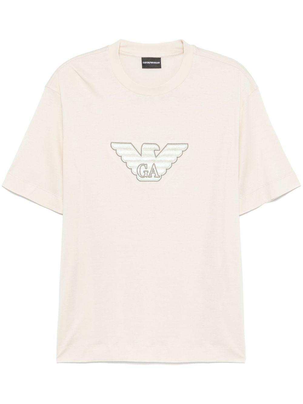 T-shirt con logo ricamato EM001033AF10017 M1089 EMPORIO ARMANI