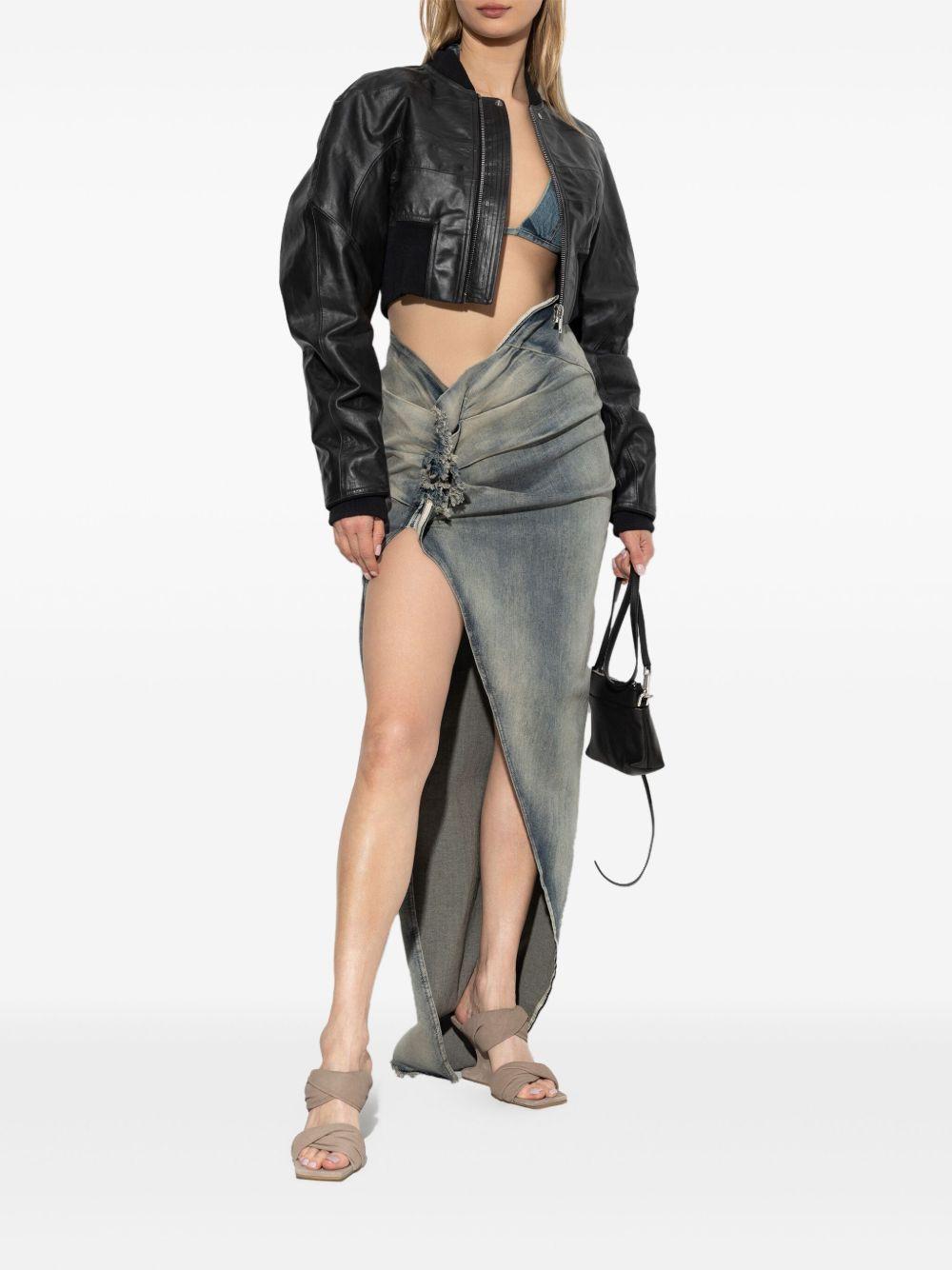 DRKSHDW SS25 Hollywood Bra in Washed Indigo DS01E3011DWB 06 INDIGO RICK OWENS DRKSHDW