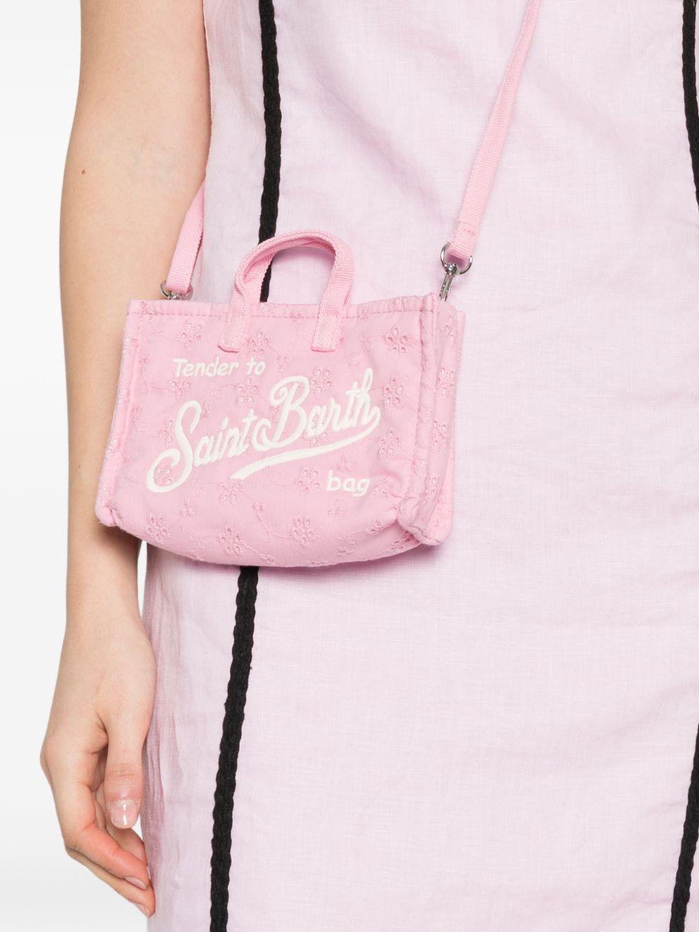 Phone Bag rosa con design sangallo PHONE01203025L 21 PINK MC2 SAINT BARTH