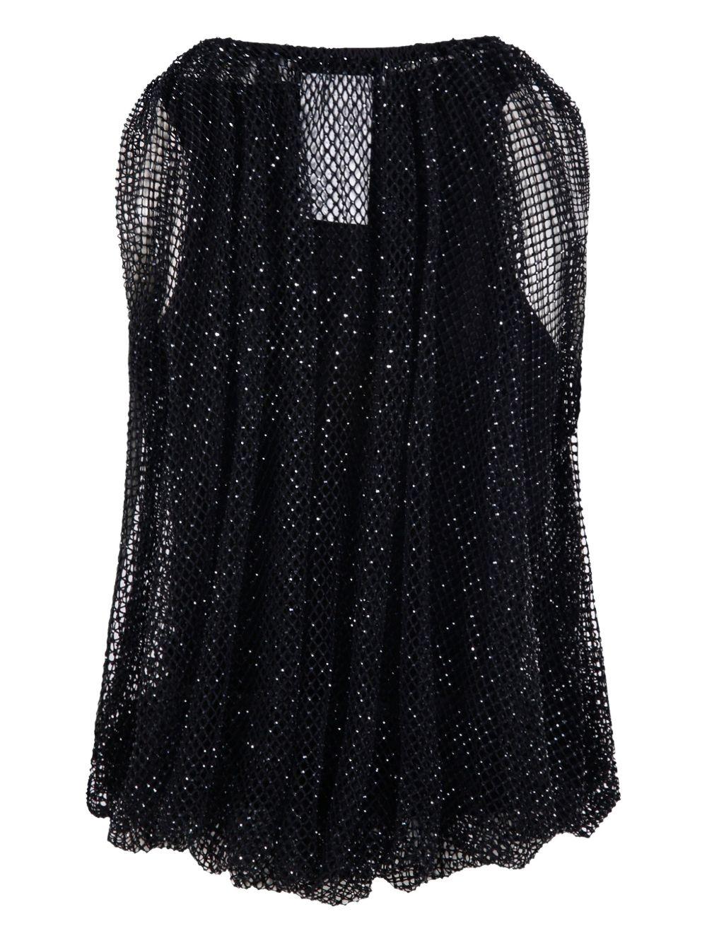 Top in rete con cristalli SPXNODO 002 NERO SPORTMAX