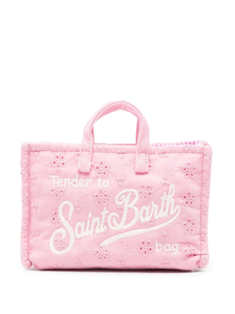 Phone Bag rosa con design sangallo PHONE01203025L 21 PINK MC2 SAINT BARTH