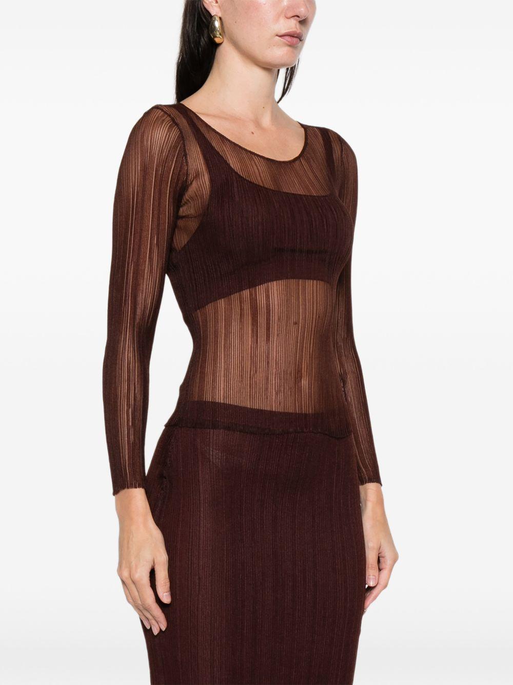 Leonie Top Manica Lunga 1262213K MAHOGANY SIMKHAI