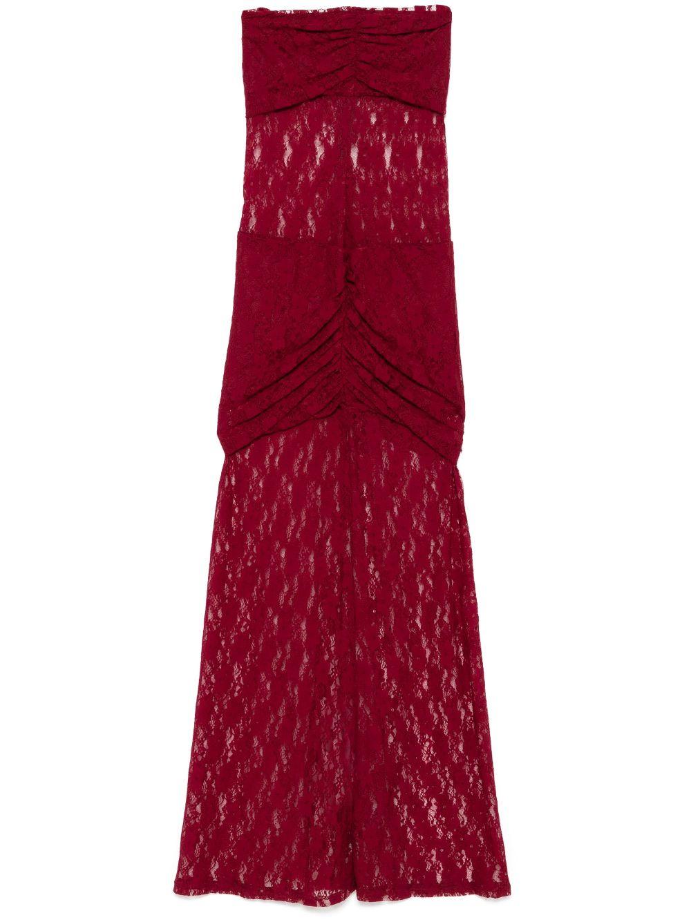 Maxi dress in pizzo 1132702197 2197 RUBY WINE ROTATE